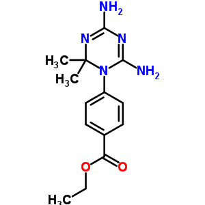 Ethyl 4-(4,6-diamino-2,2-dimethyl-1,3,5-triazin-1-yl)benzoate Structure,17740-29-3Structure