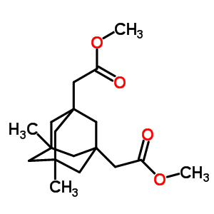 Tricyclo[3.3.1.13,7]decane-1,3-diaceticacid, 5,7-dimethyl-, 1,3-dimethyl ester Structure,17768-32-0Structure