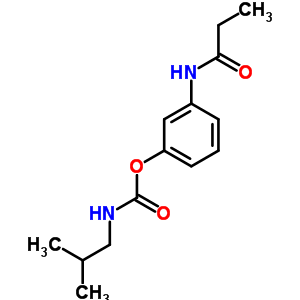 Carbamic acid, (2-methylpropyl)-, 3-[(1-oxopropyl)amino]phenyl ester Structure,17788-28-2Structure