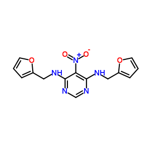 4,6-Pyrimidinediamine,n4,n6-bis(2-furanylmethyl)-5-nitro- Structure,17801-44-4Structure