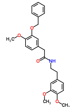 Benzeneacetamide,n-[2-(3,4-dimethoxyphenyl)ethyl]-4-methoxy-3-(phenylmethoxy)- Structure,18028-10-9Structure