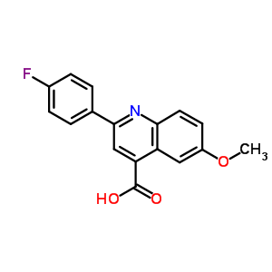 4-Quinolinecarboxylicacid, 2-(4-fluorophenyl)-6-methoxy- Structure,18060-41-8Structure