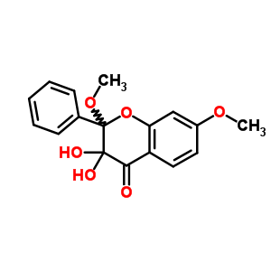 4H-1-benzopyran-4-one,2,3-dihydro-3,3-dihydroxy-2,7-dimethoxy-2-phenyl- Structure,1808-04-4Structure