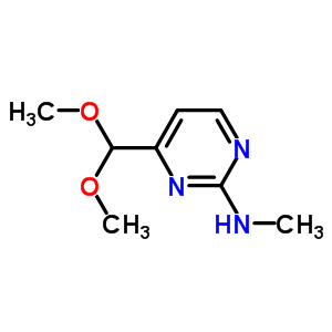 2-Methylaminopyrimidine-4-carboxaldehyde dimethylacetal Structure,180869-38-9Structure