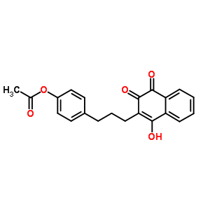 1,4-Naphthalenedione,2-[3-[4-(acetyloxy)phenyl]propyl]-3-hydroxy- Structure,18093-50-0Structure