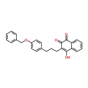 4-Hydroxy-3-[3-(4-phenylmethoxyphenyl)propyl]naphthalene-1,2-dione Structure,18093-58-8Structure