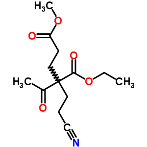 Pentanedioic acid,2-acetyl-2-(2-cyanoethyl)-, 1-ethyl 5-methyl ester Structure,1810-80-6Structure