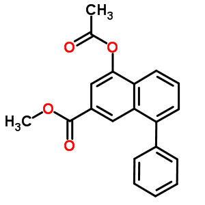 4-(Acetyloxy)-8-phenyl-2-naphthalenecarboxylic acid methyl ester Structure,181258-95-7Structure