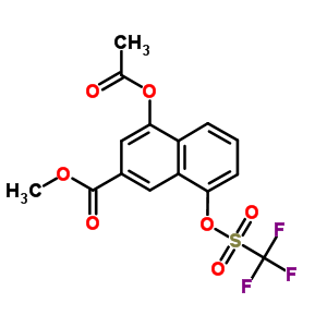 4-(Acetyloxy)-8-[[(trifluoromethyl)sulfonyl]oxy]-2-naphthalenecarboxylic acid methyl ester Structure,181258-97-9Structure