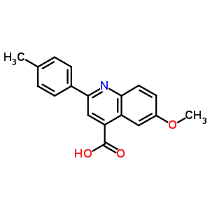 6-Methoxy-2-(4-methylphenyl)quinoline-4-carboxylic acid Structure,18193-09-4Structure