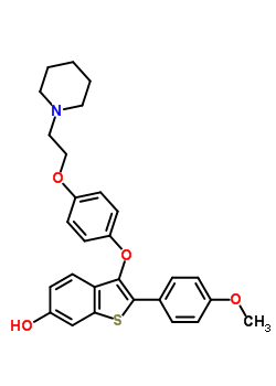 Benzo[b]thiophene-6-ol, 2-(4-methoxyphenyl)-3-[4-[2-(1-piperidinyl)ethoxy]phenoxy]- Structure,182133-25-1Structure