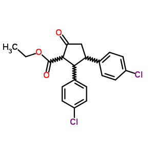 Ethyl 2,3-bis(4-chlorophenyl)-5-oxo-cyclopentane-1-carboxylate Structure,1830-06-4Structure