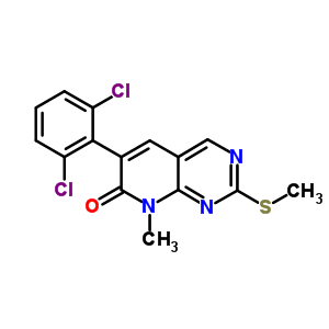 6-(2,6-Dichlorophenyl)-8-methyl-2-(methylthio)pyrido[2,3-d]pyrimidin-7(8h)-one Structure,185039-46-7Structure