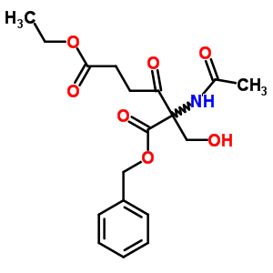 Benzyl ethyl 2-acetamido-2-(hydroxymethyl)-3-oxo-hexanedioate Structure,1851-55-4Structure