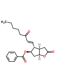 (3Ar,4r,5r,6as)-5-(benzoyloxy)hexahydro-4-(3-oxo-1-octen-1-yl)-2h-cyclopenta[b]furan-2-one Structure,185225-06-3Structure