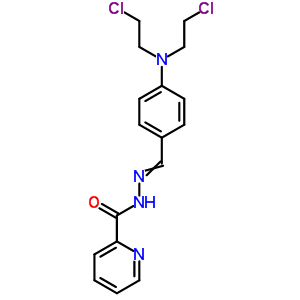 2-Pyridinecarboxylicacid, 2-[[4-[bis(2-chloroethyl)amino]phenyl]methylene]hydrazide Structure,18612-65-2Structure