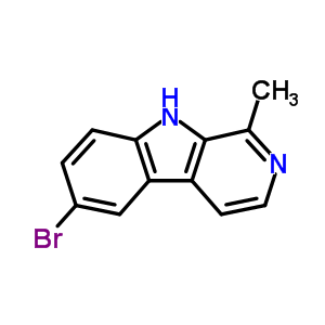 6-Bromo-1-methyl-9h-pyrido[3,4-b]indole Structure,18813-71-3Structure