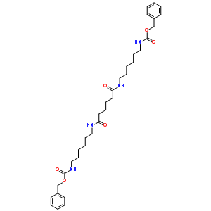 n-[6-[5-(6-苯基甲氧基羰基氨基己基氨基甲酰)戊酰基氨基]己基]氨基甲酸芐酯結(jié)構(gòu)式_18885-95-5結(jié)構(gòu)式