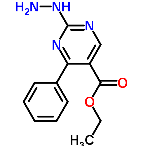 2-肼基-4-苯基嘧啶-5-羧酸乙酯結(jié)構(gòu)式_188936-37-0結(jié)構(gòu)式