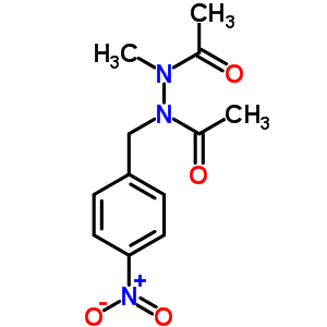 Acetic acid,2-acetyl-2-methyl-1-[(4-nitrophenyl)methyl]hydrazide Structure,18969-36-3Structure