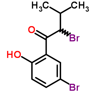 2-Bromo-1-(5-bromo-2-hydroxy-phenyl)-3-methyl-butan-1-one Structure,19019-22-8Structure