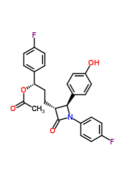 (3R,4S)-3-[(3S)-3-(乙?；趸?-3-(4-氟苯基)丙基]-1-(4-氟苯基)-4-(4-羥基苯基)-2-氮雜啶酮結(jié)構(gòu)式_190448-46-5結(jié)構(gòu)式