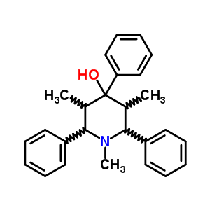 4-Piperidinol,1,3,5-trimethyl-2,4,6-triphenyl- Structure,19111-95-6Structure