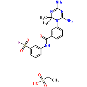 3-[[3-(4,6-Diamino-2,2-dimethyl-1,3,5-triazin-1-yl)benzoyl]amino]benzenesulfonyl fluoride Structure,19159-34-3Structure