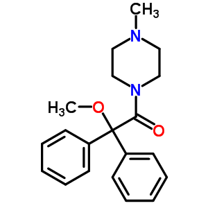 2-Methoxy-1-(4-methylpiperazin-1-yl)-2,2-diphenyl-ethanone Structure,19178-73-5Structure