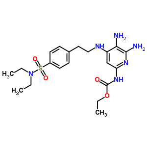 n-[5,6-二氨基-4-[2-[4-(二乙基磺酰基)苯基]乙基氨基]吡啶-2-基]氨基甲酸乙酯結(jié)構(gòu)式_19270-39-4結(jié)構(gòu)式