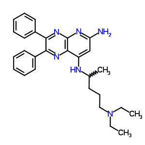 Pyrido[2,3-b]pyrazine-6,8-diamine, n(8)-[4-(dimethyl-amino)-1-methylbutyl]-2,3-diphenyl- Structure,19270-45-2Structure