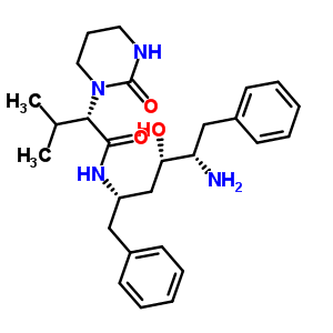 (S)-N-[(2S,4S,5S)-5-氨基-4-羥基-1,6-二苯基-2-己基]-3-甲基-2-(2-氧代四氫嘧啶-1(2H)-基)丁酰胺結(jié)構(gòu)式_192726-05-9結(jié)構(gòu)式