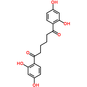 1,6-Bis(2,4-dihydroxyphenyl)hexane-1,6-dione Structure,19343-47-6Structure