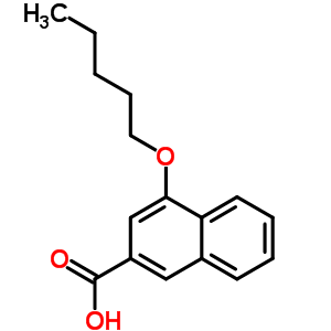 4-(Pentyloxy)-2-naphthalenecarboxylic acid Structure,194359-86-9Structure