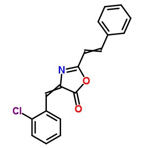 5(4H)-oxazolone,4-[(2-chlorophenyl)methylene]-2-(2-phenylethenyl)- Structure,19508-17-9Structure