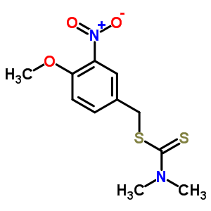 1-[(4-Methoxy-3-nitro-phenyl)methylsulfanyl]-n,n-dimethyl-methanethioamide Structure,19579-24-9Structure