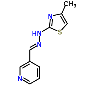 4-Methyl-n-(pyridin-3-ylmethylideneamino)-1,3-thiazol-2-amine Structure,19704-19-9Structure