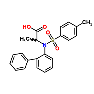 2-[(4-Methylphenyl)sulfonyl-(2-phenylphenyl)amino]propanoic acid Structure,19711-94-5Structure