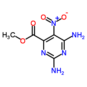 4-Pyrimidinecarboxylicacid, 2,6-diamino-5-nitro-, methyl ester Structure,19796-60-2Structure