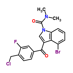 4-Bromo-3-[4-(chloromethyl)-3-fluorobenzoyl]-n,n-dimethyl-1h-indole-1-carboxamide Structure,200418-19-5Structure