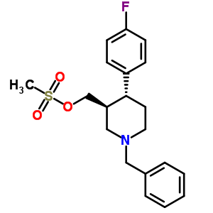 Trans 1-benzyl-4-(4-fluorophenyl)-3-methylsulfonatepiperidine Structure,201855-71-2Structure