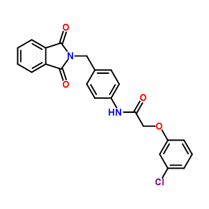 2-(3-Chlorophenoxy)-n-[4-[(1,3-dioxoisoindol-2-yl)methyl]phenyl]acetamide Structure,20209-76-1Structure