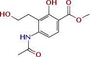 4-Acetamido-2-hydroxy-3-(2-hydroxyethyl)benzoate Structure,202664-85-5Structure