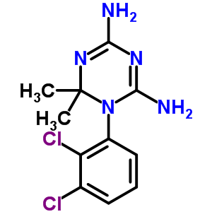 1-(2,3-Dichlorophenyl)-6,6-dimethyl-1,3,5-triazine-2,4-diamine Structure,20285-53-4Structure