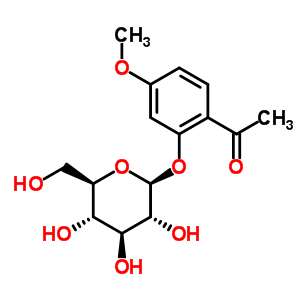 1-[4-Methoxy-2-[(2s,3r,4s,5r,6r)-3,4,5-trihydroxy-6-(hydroxymethyl)oxa n-2-yl]oxy-phenyl]ethanone Structure,20309-70-0Structure