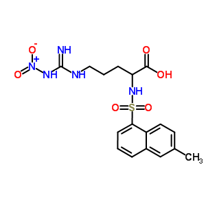 N<sup>2</sup>-[(6-methyl-1-naphthyl)sulfonyl]-n<sup>5</sup>-(n-nitrocarbamimidoyl)ornithine Structure,203383-33-9Structure