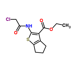 2-(2-Chloro-acetylamino)-5,6-dihydro-4h-cyclopenta[b]thiophene-3-carboxylic acid ethyl ester Structure,203385-15-3Structure