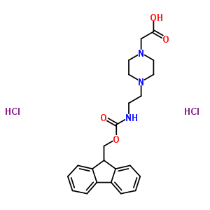 Fmoc-4-(2-aminoethyl)-(1-carboxy-methyl)piperazine dihydrochloride Structure,204320-65-0Structure