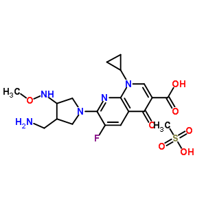 吉米沙星甲磺酸鹽結構式_204519-65-3結構式