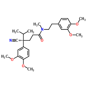 (4S)-4-cyano-4-(3,4-dimethoxyphenyl)-n-[2-(3,4-dimethoxyphenyl)ethyl]-n,5-dimethylhexanamide Structure,204642-98-8Structure